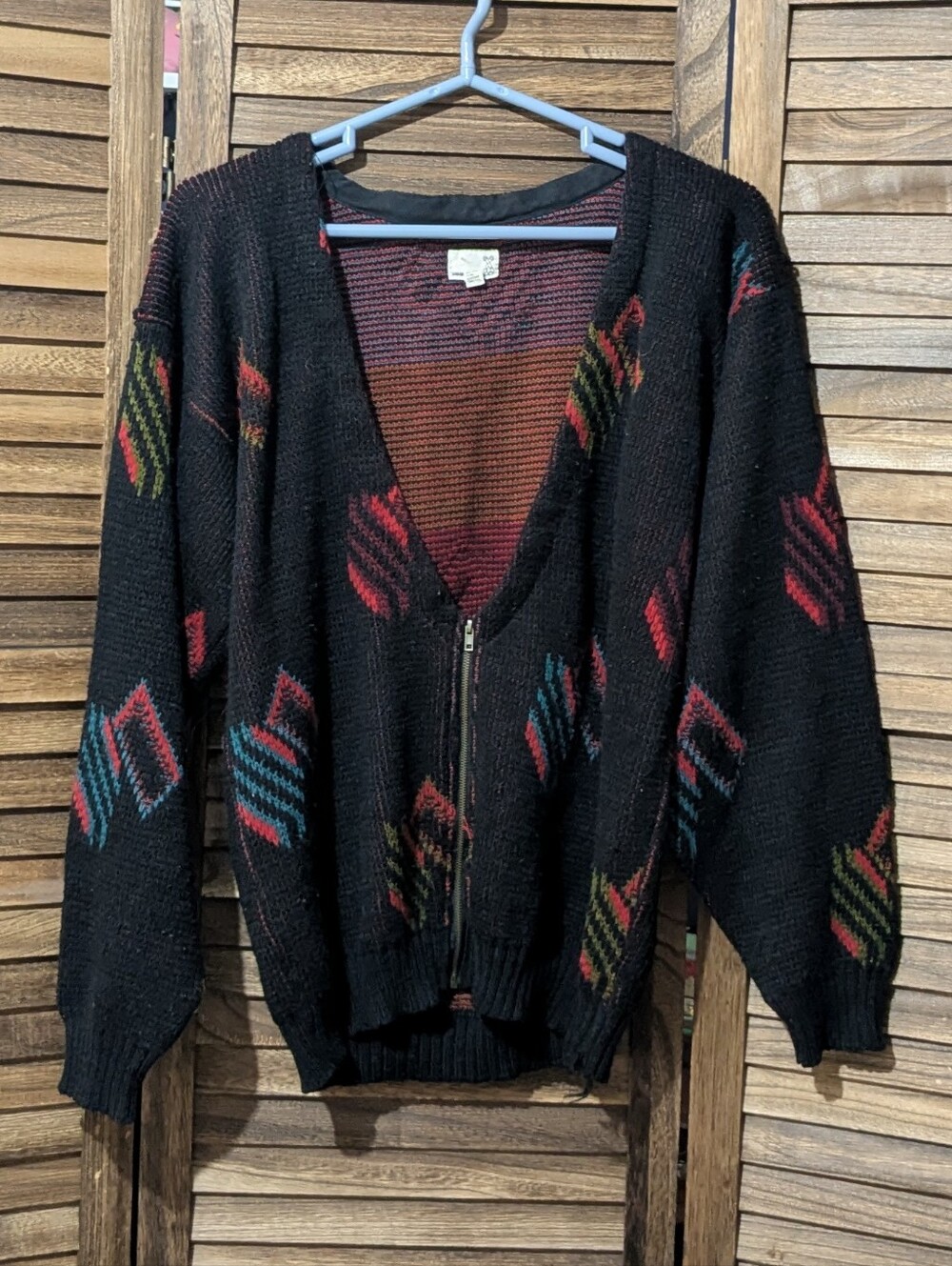 Urban Renewal Full-Zip Geometric Cardigan Sweater - S/M